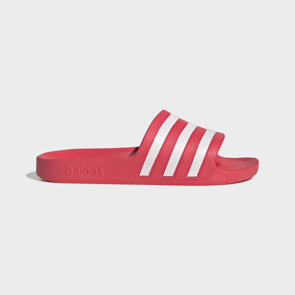 Adidas Women's Adilette Aqua Slides Red/White/Red Ireland EG1743